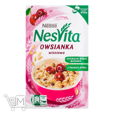 Сравнить цены на Каша вівсяна NESTLÉ® NESVITA® солодка з молоком і шматочками вишні 45г