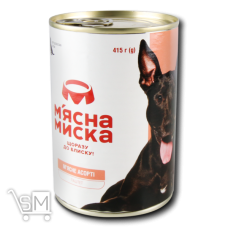 Паштет Мʼясна Миска Мʼясне асорті для собак 415г Паштет Мʼясна Миска Мʼясне асорті для собак 415г