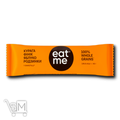 Сравнить цены на Батончик зерновий «Eat Me» зі смаком фінік-курага-родзинки-яблуко 40г