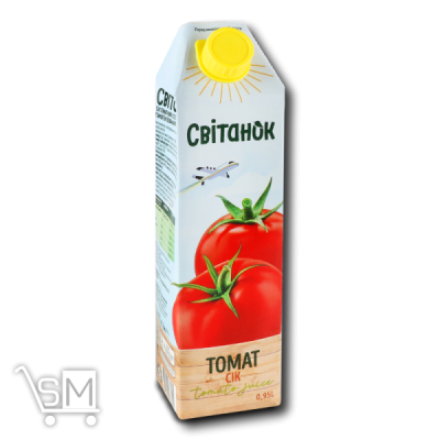 Сравнить цены на Сок Свитанок томатный с мякотью 0,95л