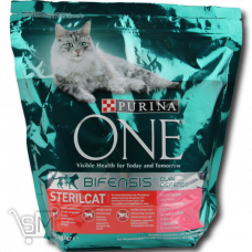 Корм сухой «Purina ONE» «Sterilcat» с лососем и пшеницей для стерилизованных котов 800г