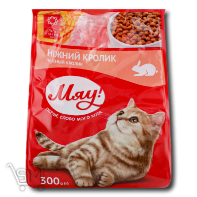 Сравнить цены на Корм сухий «Мяу» з кроликом 300г
