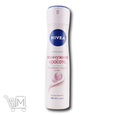 Сравнить цены на Антиперспирант «Nivea» «Жемчужная красота» спрей 150мл
