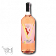 Вино «Villa Krim» «Мускат Ривьера» розовое полусладкое 9-13% 1,5л
