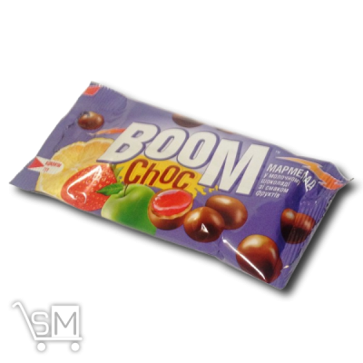 Сравнить цены на Драже «Boom Сhoc» «Мармелад у молочному шоколаді» зі смаком фруктів 45г