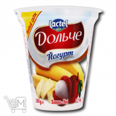 Йогурт «Дольче» «Банан-лічі» 3,2% 280г