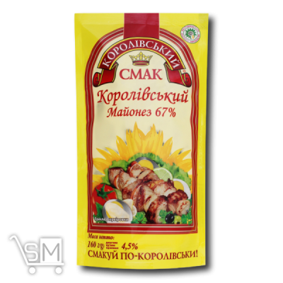 Сравнить цены на Майонез «Королевский Вкус» «Королевский» 67% 160г