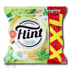 Сухарики «Flint» пшенично-ржаные со вкусом сметаны и зелени 150г Сухарики «Flint» пшенично-ржаные со вкусом сметаны и зелени 150г