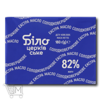 Сравнить цены на Масло «Белоцерковское» сладкосливочное 82% 180г
