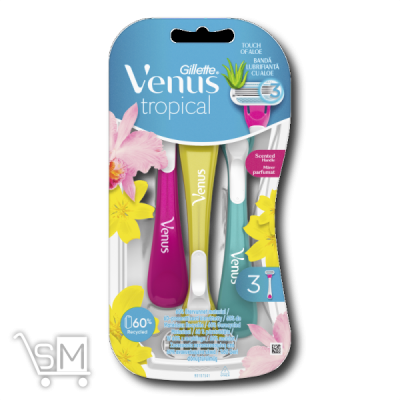 Сравнить цены на Бритвы «Gillette» «Venus 3 Tropical» одноразовые 3шт