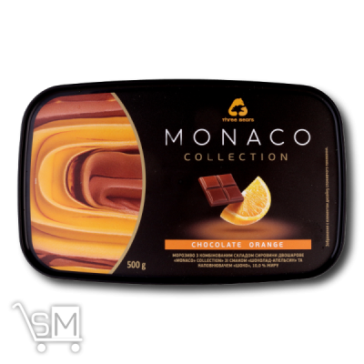 Сравнить цены на Морозиво «Три Ведмеді» «Мonaco Collection» шоколад-апельсин 500г