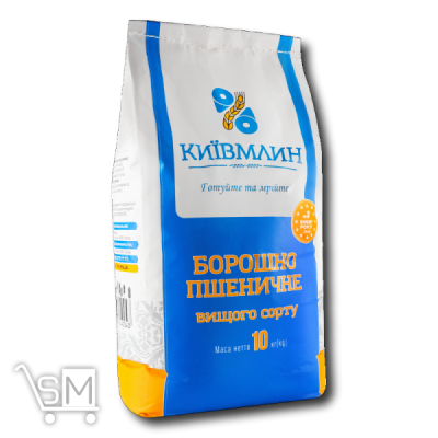 Сравнить цены на Мука «Київмлин» пшеничная высшего сорта 10кг