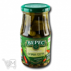 Огурцы «Верес» маринованные острые 500г