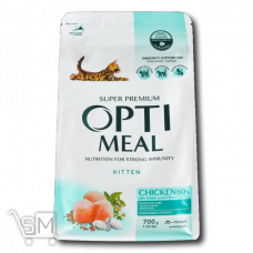 Корм «Optimeal» для котят сухой со вкусом курицы 700г