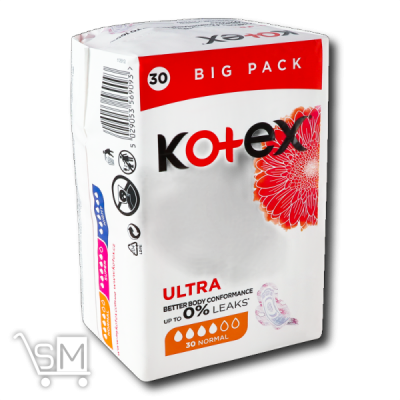 Сравнить цены на Прокладки гігієнічні «Kotex» «Ultra Normal» ультратонкі 30шт