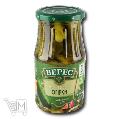 Сравнить цены на Огірки «Верес» мариновані 500г