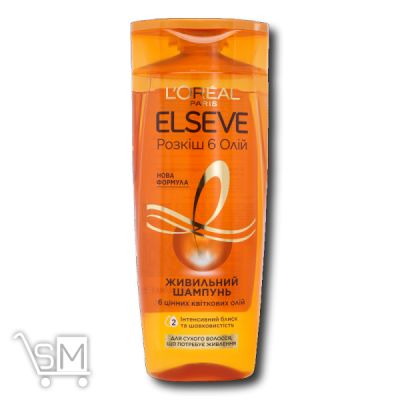 Сравнить цены на Шампунь питательный «Loreal Paris» «Elseve» «Роскошь 6 масел» 250мл