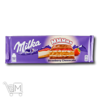 Сравнить цены на Шоколад молочный «Milka» «Strawberry Cheesecake» 300 г