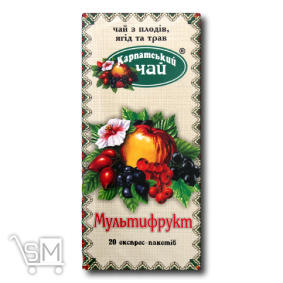 Сравнить цены на Чай «Карпатский Чай» «Мультифрукт из ягод и трав» в пакетиках 20х2г