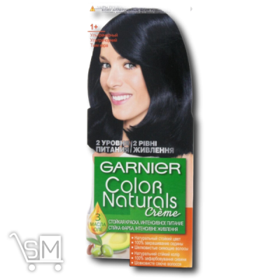 Сравнить цены на Краска для волос «Garnier» «Color Naturals Creme» №1 «Ультрачерный»