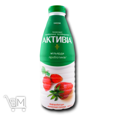 Сравнить цены на Бифидойогурт «Активиа» клубника-земляника 1,5% 800г