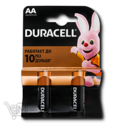 Сравнить цены на Батарейки «Duracell» AA LR6 2 шт