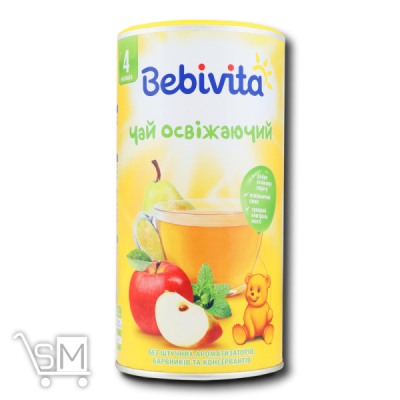 Сравнить цены на Чай «Bebivita» освежающий для детей с 4 месяцев 200г