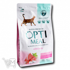 Корм сухой «Optimeal» «Extra Taste» телятина для кошек 700г