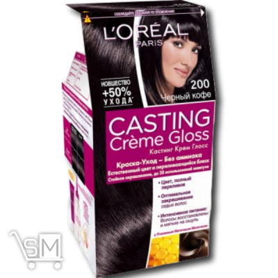 Сравнить цены на Краска для волос «Loreal Paris» «Casting Creme Gloss» 200 «Черный кофе»
