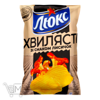 Сравнить цены на Чипси «Люкс» зі смаком лисичок Хвилясті 125г