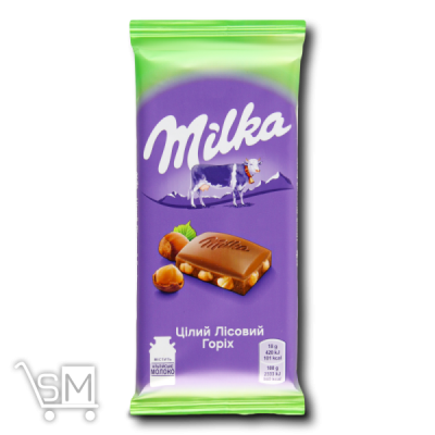 Сравнить цены на Шоколад молочный «Milka» целый Лесной орех 90г