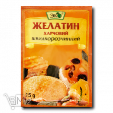 Желатин «Эко» пищевой быстрорастворимый 15г Желатин «Эко» пищевой быстрорастворимый 15г
