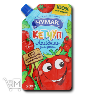 Сравнить цены на Кетчуп «Чумак» «Лагідний» для дітей 200г
