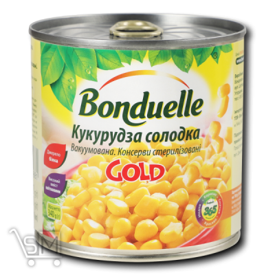 Сравнить цены на Кукурудза «Bonduelle» «Gold» солодка консервована 340г