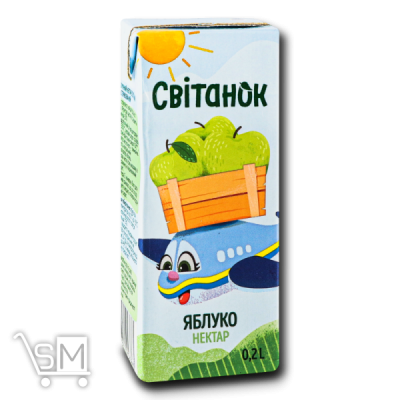Сравнить цены на Нектар «Свитанок» яблочный 200мл