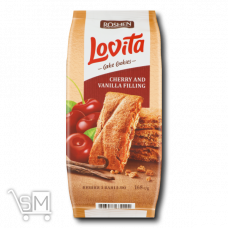 Печенье «Roshen» «Lovita» сдобное с вишнево-ванильной начинкой 168г