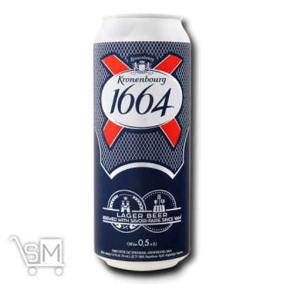 Сравнить цены на Пиво «Kronenbourg 1664» світле пастеризоване 5% 0,5л