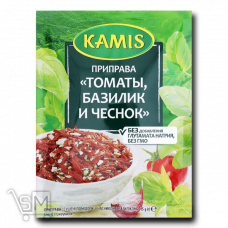 Помидоры сушеные «Kamis» с чесноком и базиликом 15г