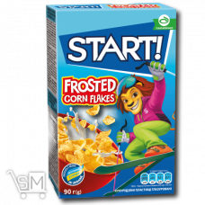 Сухой завтрак «Start!» зерновые хлопья кукурузные глазированные 90г