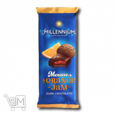 Шоколад черный «Millennium» «Mousse» с апельсиновой начинкой 135г
