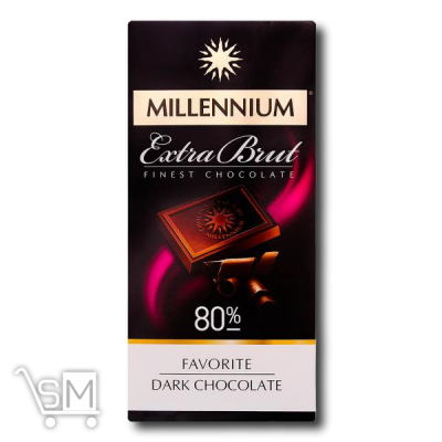 Сравнить цены на Шоколад чорний «Millennium» «Favorite» «Extra Brut» 80% 100г