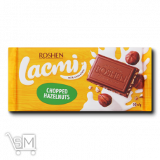 Шоколад молочный «Roshen» «Lacmi» с дроблеными лесными орехами 90г