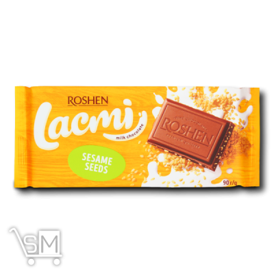 Сравнить цены на Шоколад молочний «Roshen» «Lacmi» з сезамом 100г