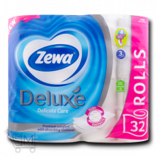 Туалетний папір «Zewa «Deluxe Delicate Care» тришаровий 32шт
