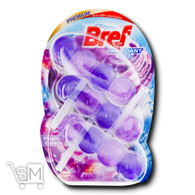 Сравнить цены на Блок для унитаза Bref Brilliant Gel Волшебный бриз 3шт*42г