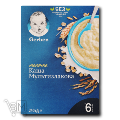 Сравнить цены на Каша Gerber молочная мультизлаковая для детей с 6 месяцев 240г