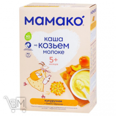 Каша Мамако кукурузная на козьем молоке с тыквой и абрикосом для детей с 5 месяцев 200г Каша Мамако кукурузная на козьем молоке с тыквой и абрикосом для детей с 5 месяцев 200г