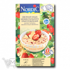 Каша вівсяна Nordic з білим шоколадом та полуницею 6х35г Каша вівсяна Nordic з білим шоколадом та полуницею 6х35г