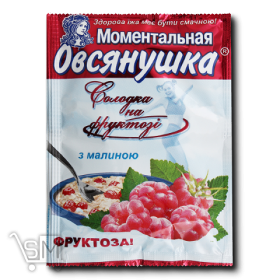 Сравнить цены на Каша вівсяна Вівсянушка з фруктозою малиною і вершками солодка швидкого приготування 40г