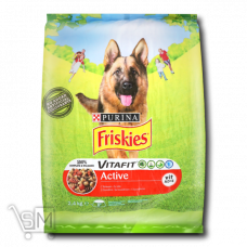 Корм сухий Friskies Active з яловичиною для дорослих активних собак 2,4кг